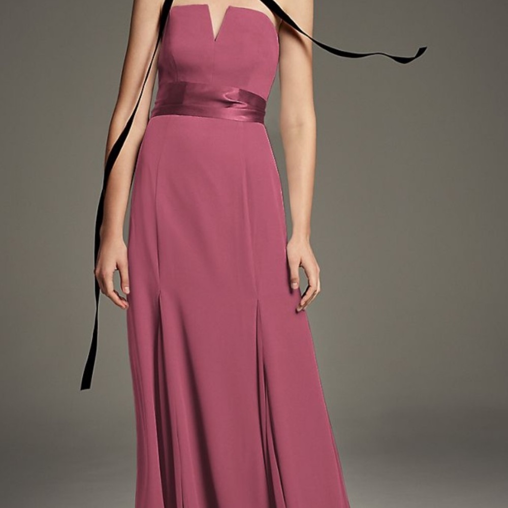 V-Wire Crepe Mermaid Bridesmaid Dress